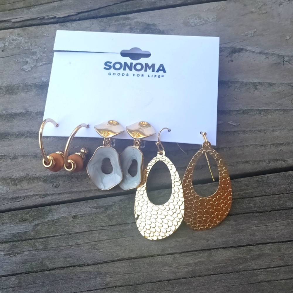 Elegant Gold and Silver Hoop Earrings with Crystal Accents